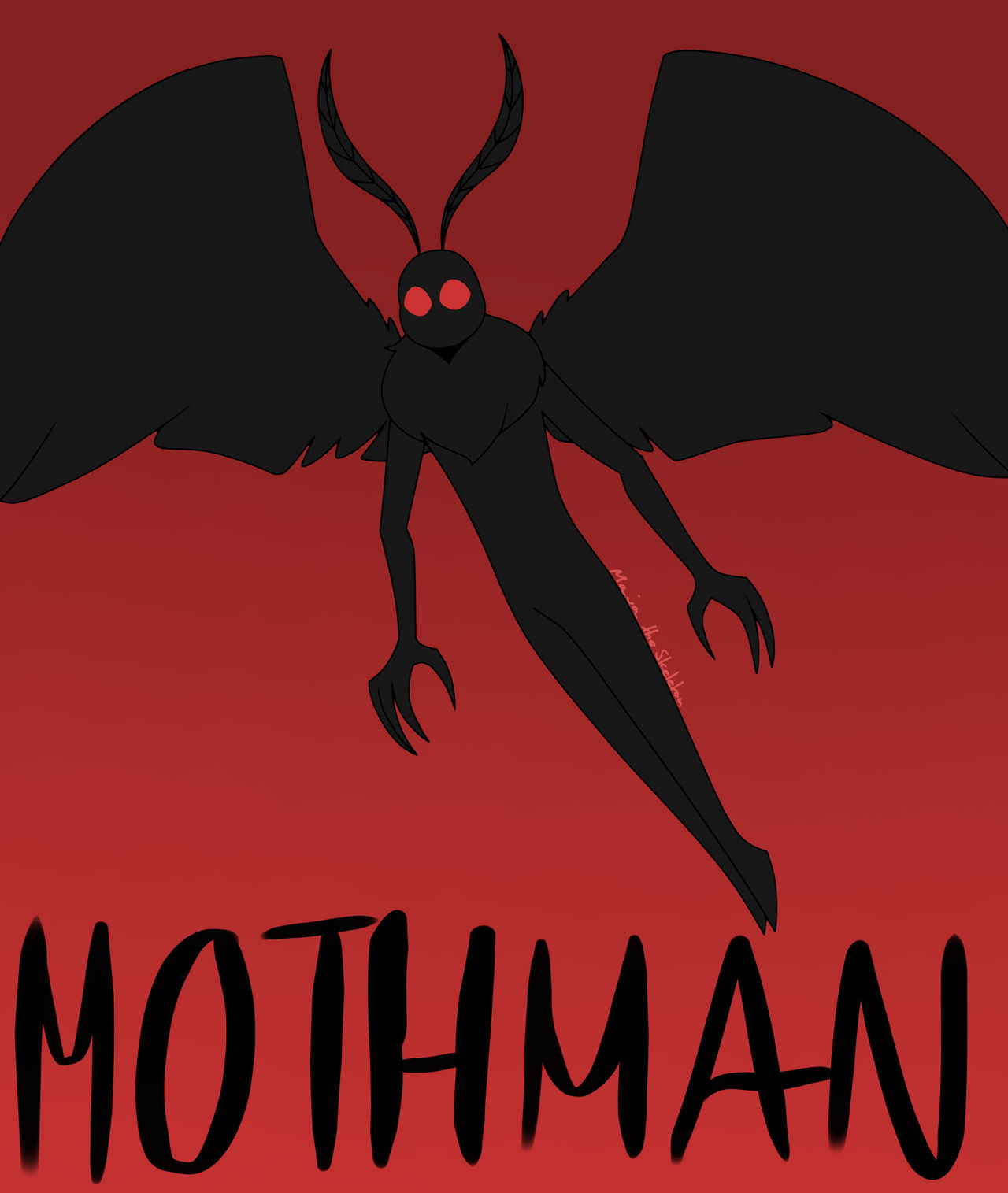 Mothman // Cryptid by BlueBerryTheWolfYT on DeviantArt