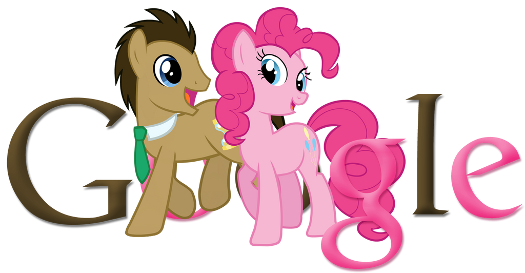 Doctor Whooves and Pinkie Pie Google Logo