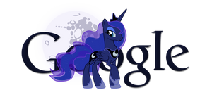 Princess Luna Google Logo +Transparent Background