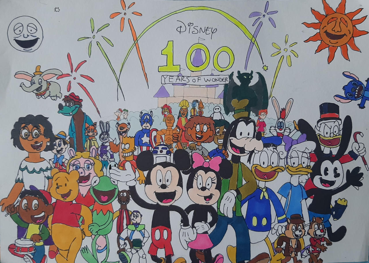 My Drawing For Disney S 100th Anniversary Repost By Mattcaiti2004 On Deviantart My Drawing For Disney S 100th Anniversary Repost By Mattcaiti2004 On Deviantart