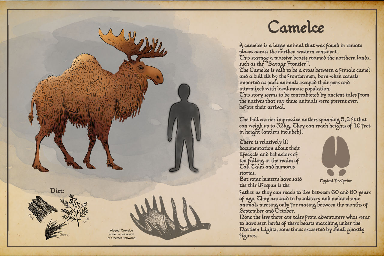 Camelce Bestiary Page