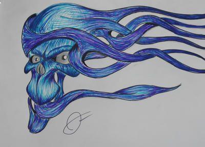 Blue skull by Sangdrax on DeviantArt