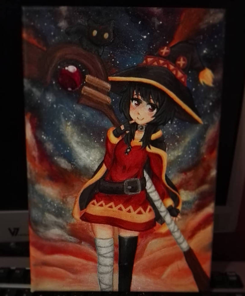 Unitato Deviantart Megumin from konosuba ~ acrylic painting by NanaChan-Unitato on DeviantArt
