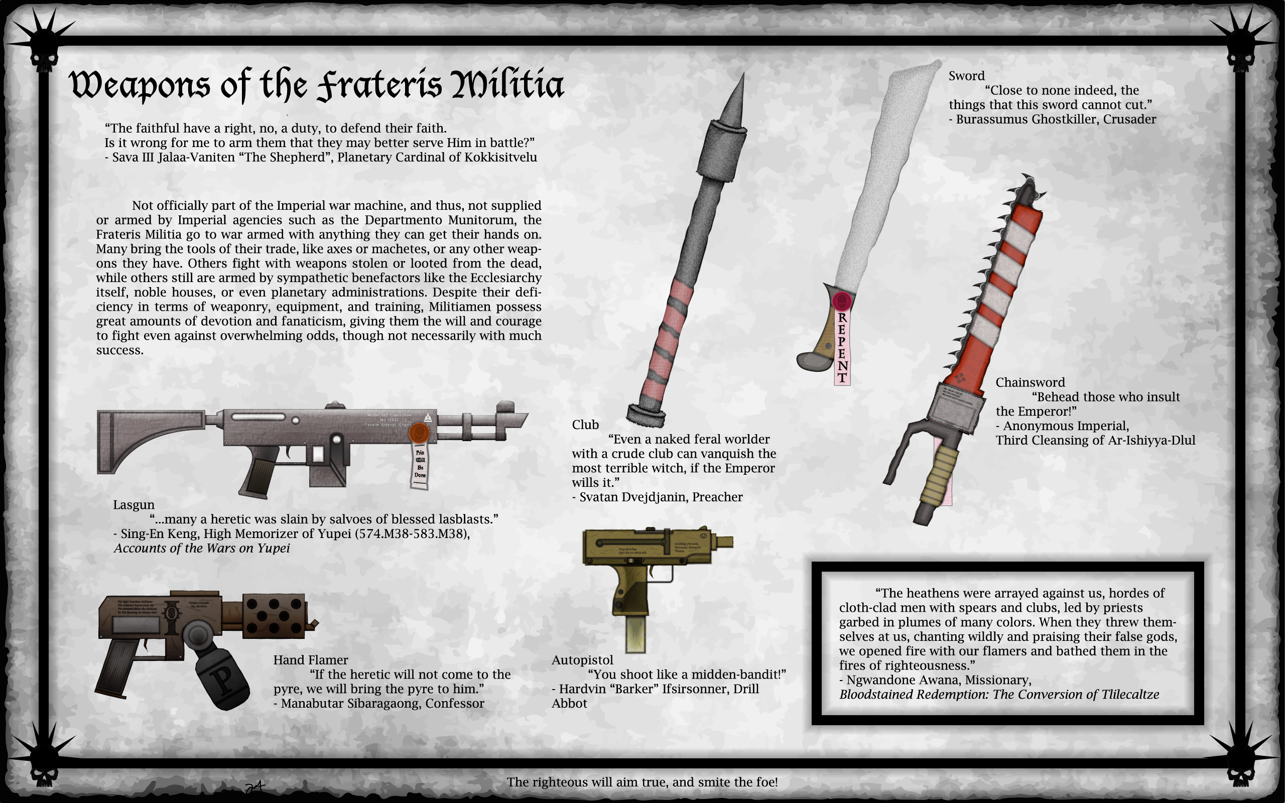 Practice - Weapons of the Frateris Militia