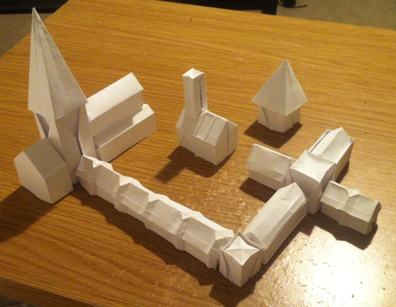 Simple modular origami buildings 2 by WilliamClinch on DeviantArt