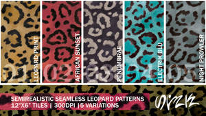 Semirealistic Seamless Leopard Patterns