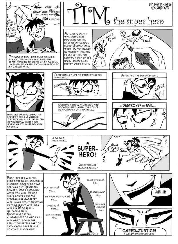 Tim Hero Drawing Tim the superhero p1 by BluntNate on DeviantArt