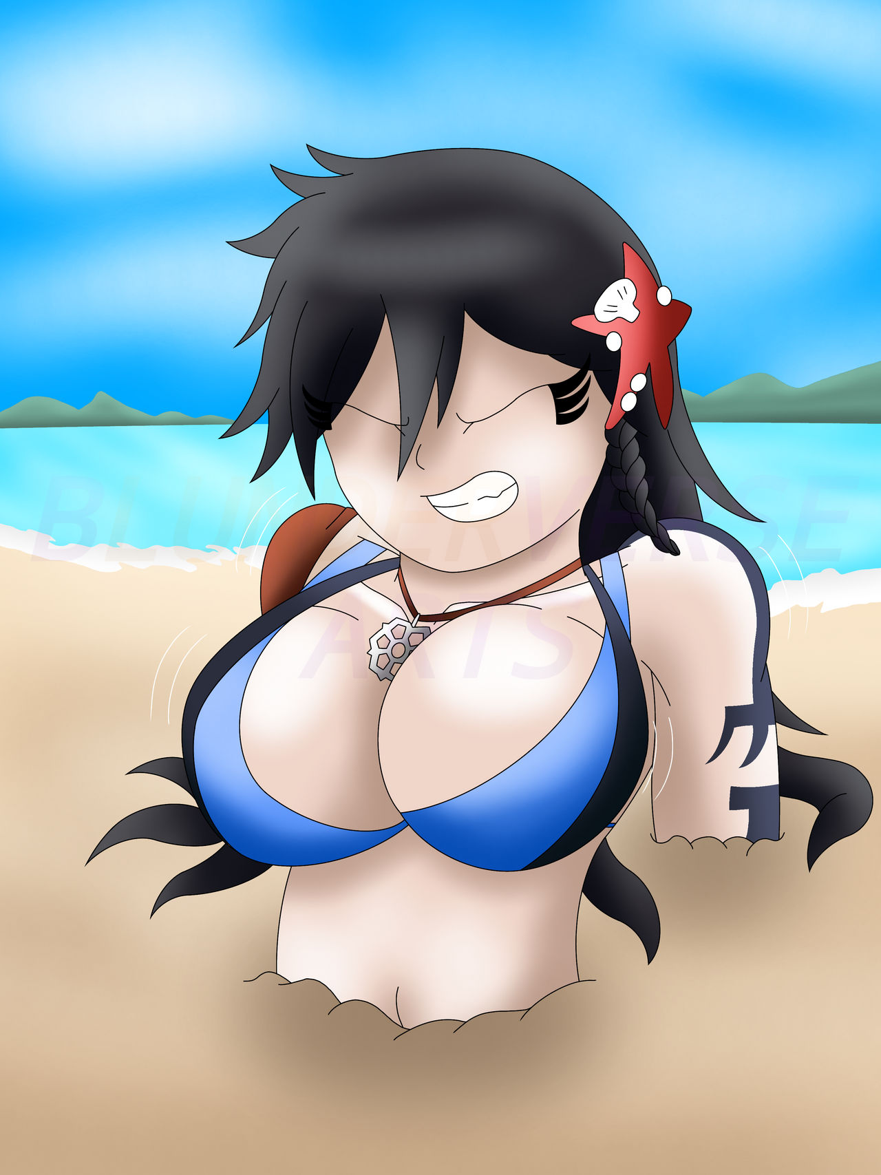 Kagami's Beach Blunder by AnonymousQuote on DeviantArt