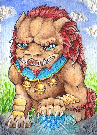 29. ACEO Fu-dog