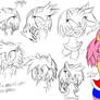 Amy Rose KamyKam AU Concept Sketches 2