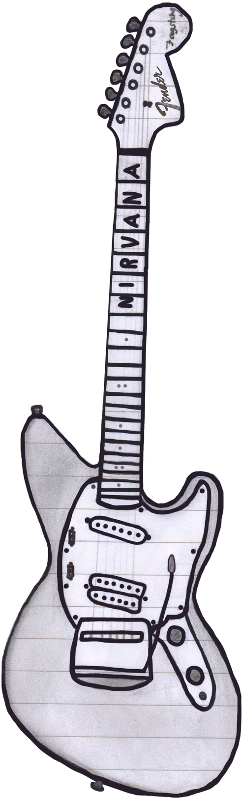Fender Mustang чертеж