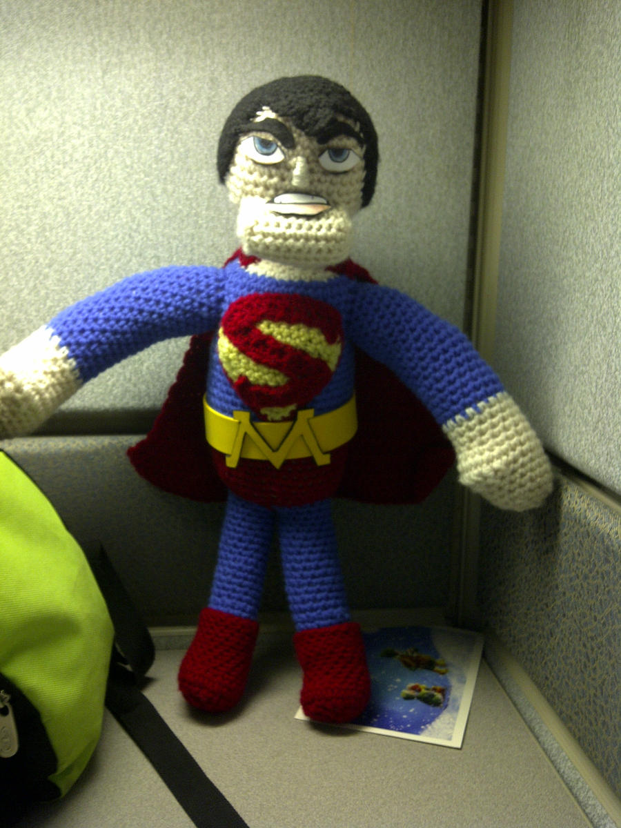 Superman crochet doll