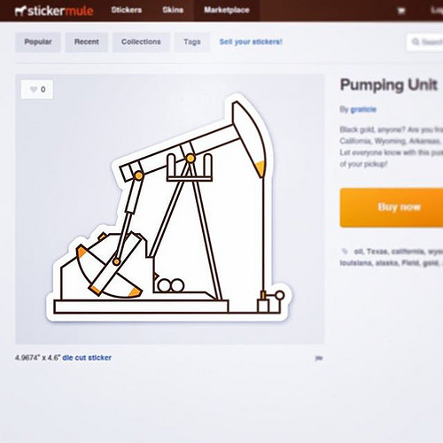 Pumping Unit Sticker Now on Stickermule!