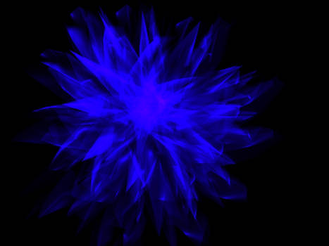 Blue Plastic-foil flower