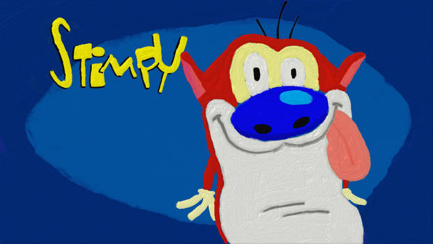 Stimpy Painting