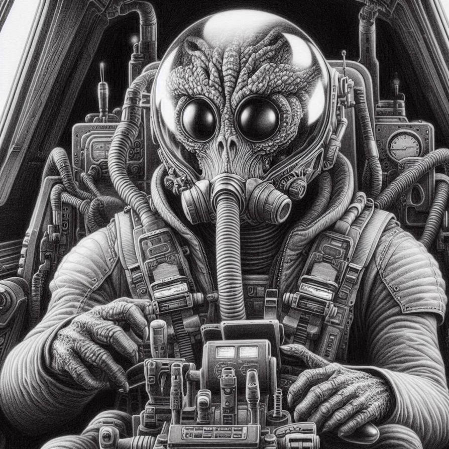 Alien Pilot by TiredJadedSoul on DeviantArt