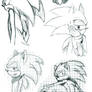 Sketches- Sonic and Amy