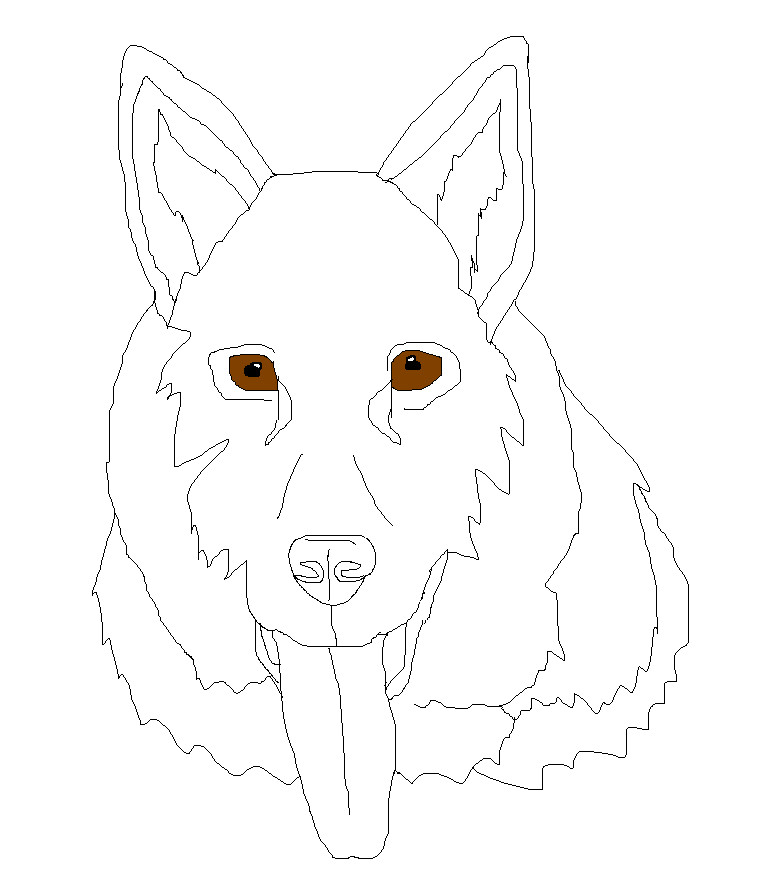 Free German Shepherd Lineart