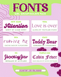 FONTS PACK #001 (New Jeans, XG, Yena and +)