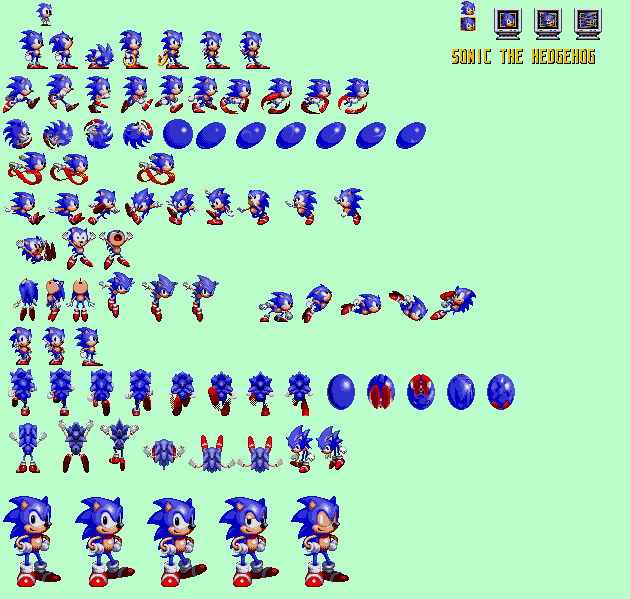 Sonic Quest WIP Sprite sheet:Sonic by TGCFKisekae on DeviantArt.