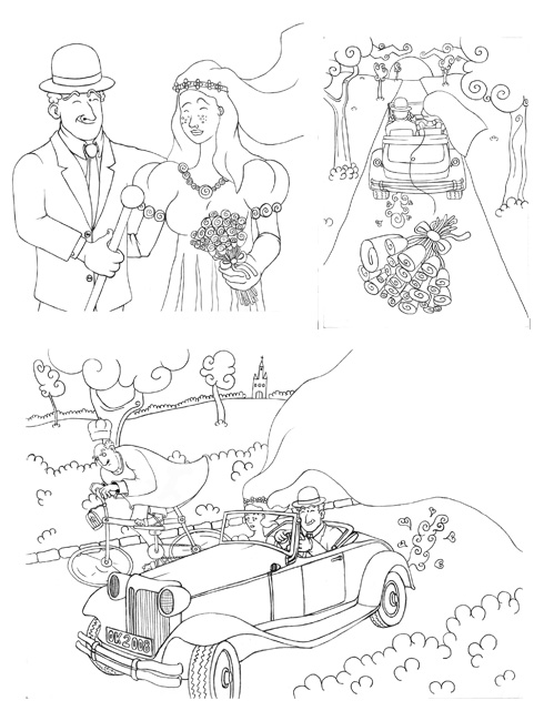 Wedding card sketch