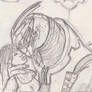 Garrus and Shepard Sketch