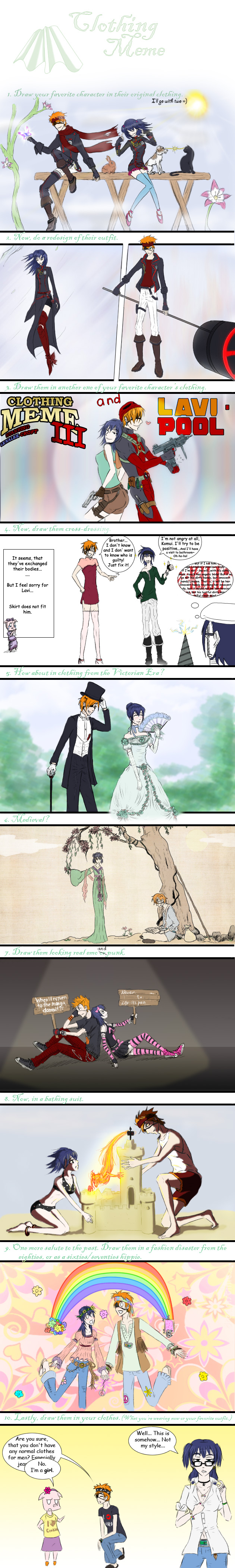 Clothing Meme with Lavi and Lenalee