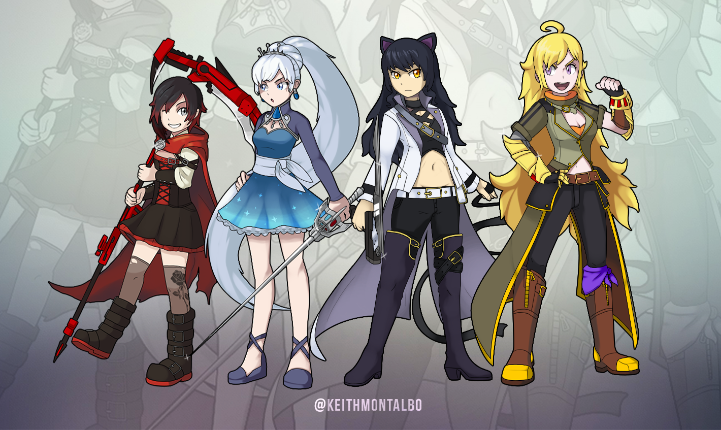 Team Rwby Cast Team RWBY by KeithMontalbo on DeviantArt