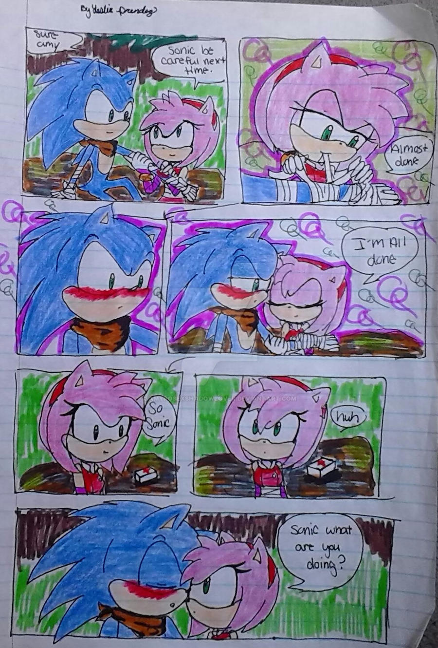 Sonamy! (Amy mistakes Boom Sonic :3 )