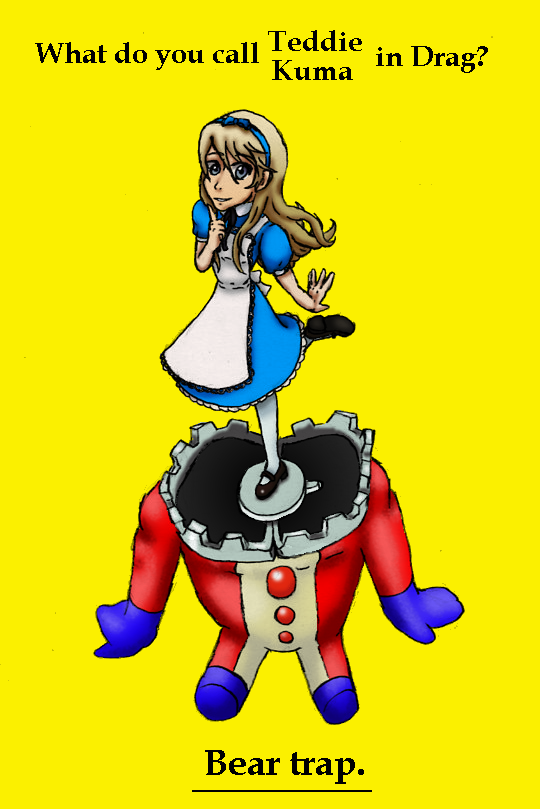 Teddie in drag