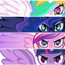 MLP eyebars princesses with cutie Mark