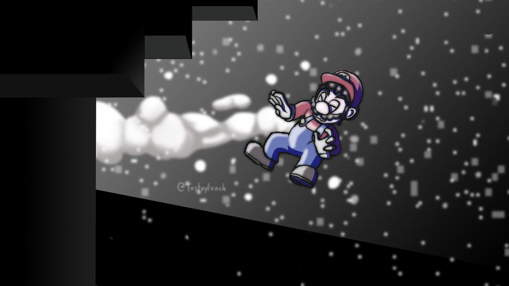 Mario Blasting Through A Wall by TasteyLunch on DeviantArt