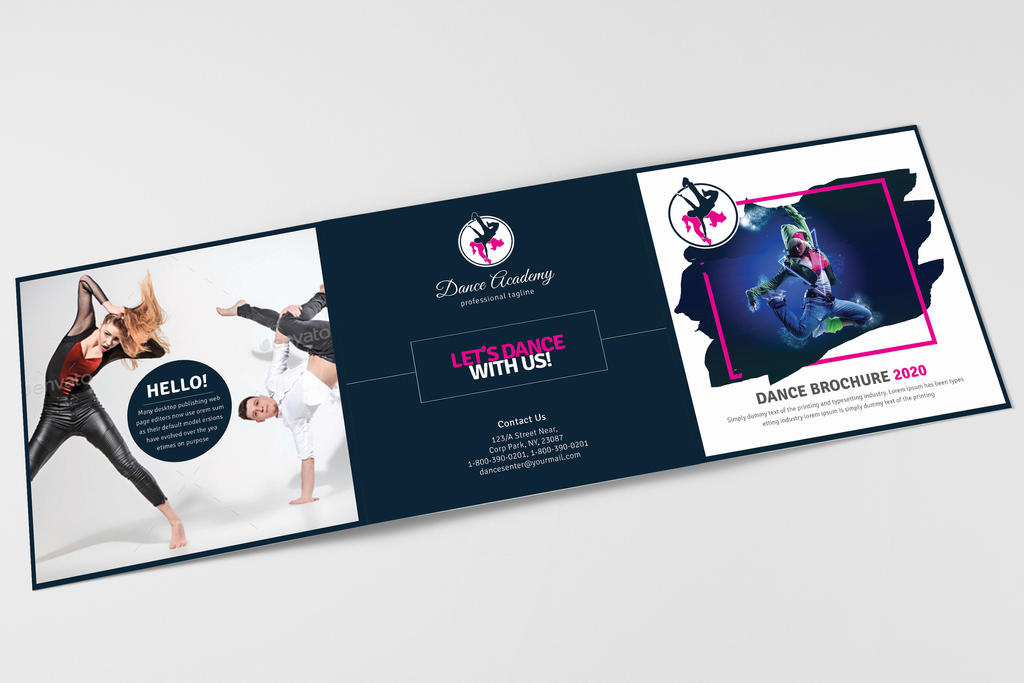 Square Trifold Brochure Template Premium Vector Graphic