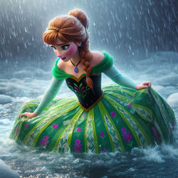 princess anna melting ice flood