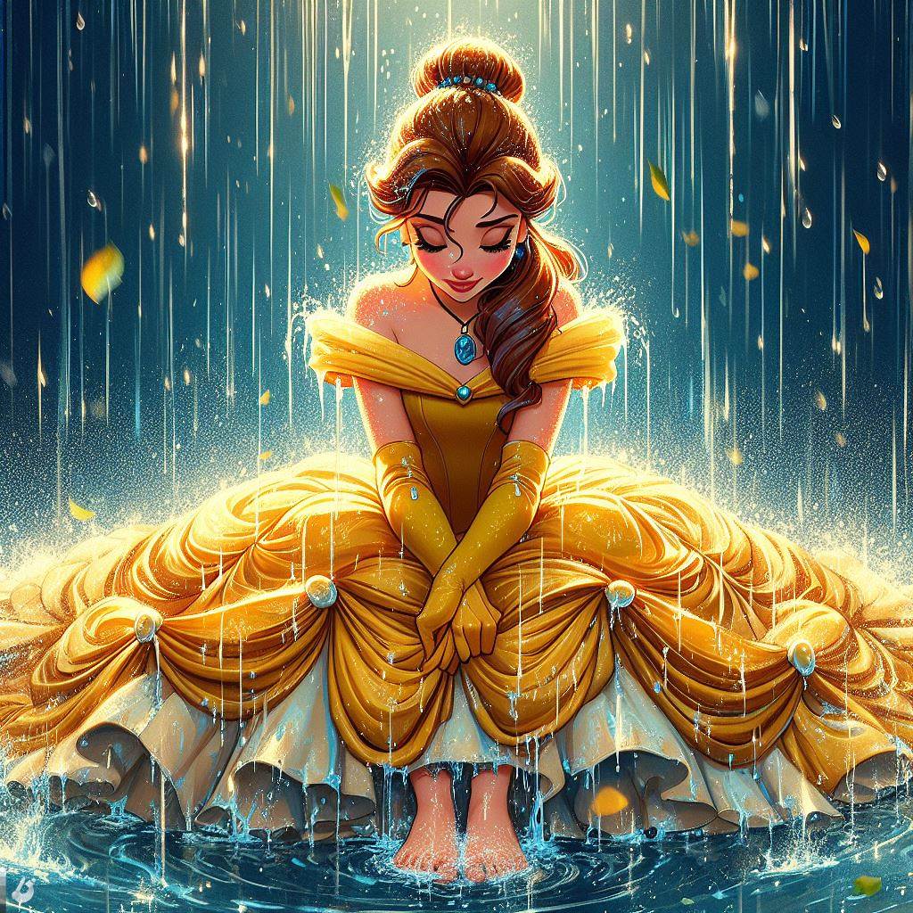 princess belle sits in rain by chryslerfire on DeviantArt