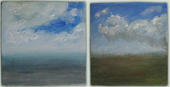 sky or heaven - mini paintings