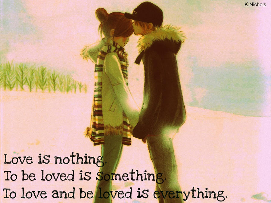 Anime couple love quote