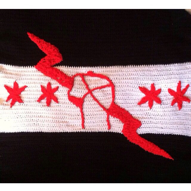 CM PUNK Inspired Crochet Blanket 3x3