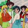Ami, Makoto, Minako, Rei and Usagi