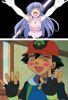 Miku wants to hug Ash