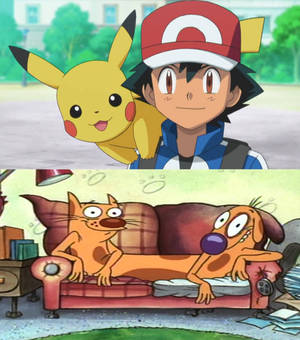 Ash meets CatDog