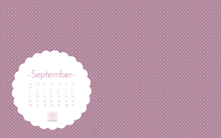 THEGLUEGUNGIRL SEPTEMBER 2012 DESKTOP WALLPAPER