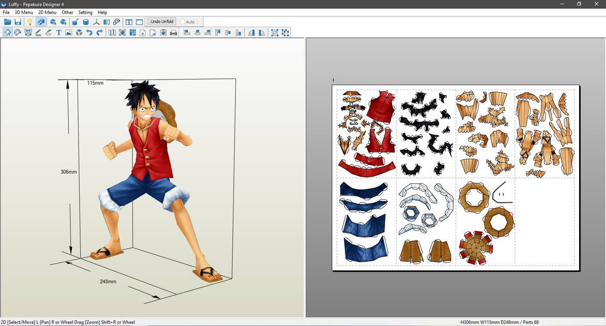 Papercraft Mokey D Luffy by craft-tama on DeviantArt