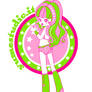 Green pink vector doll