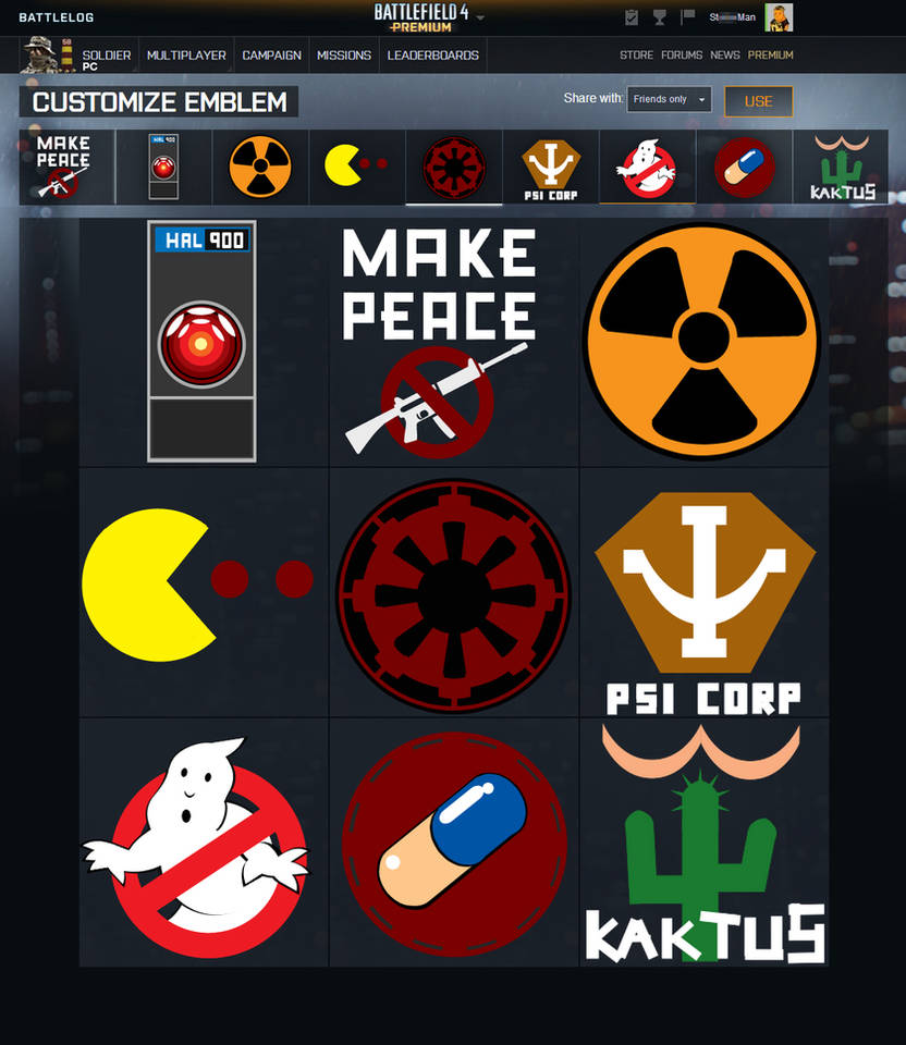 A site for those interested in BF4 emblems.