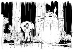 Totoro and Tetsuo animated GIF
