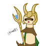 Cute ferret as Loki