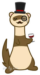 Cute Ferret like a Sir