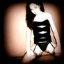 Sepia in Black Corset Self Portrait