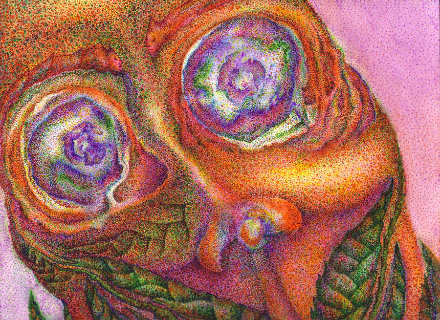 Fear of Hay Fever - Pointillism Watercolor